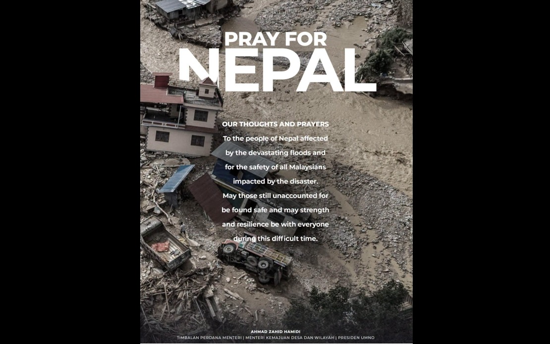 Ahmad Zahid Expresses Deep Concern Over Safety of Malaysians Caught in Nepal Floods