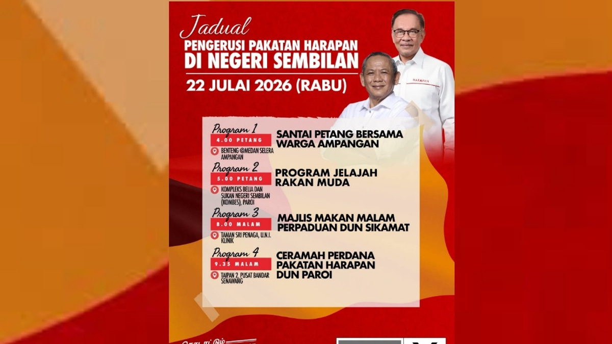 Anwar Launches Negeri Sembilan Campaign Push with Four-Stop Roadshow