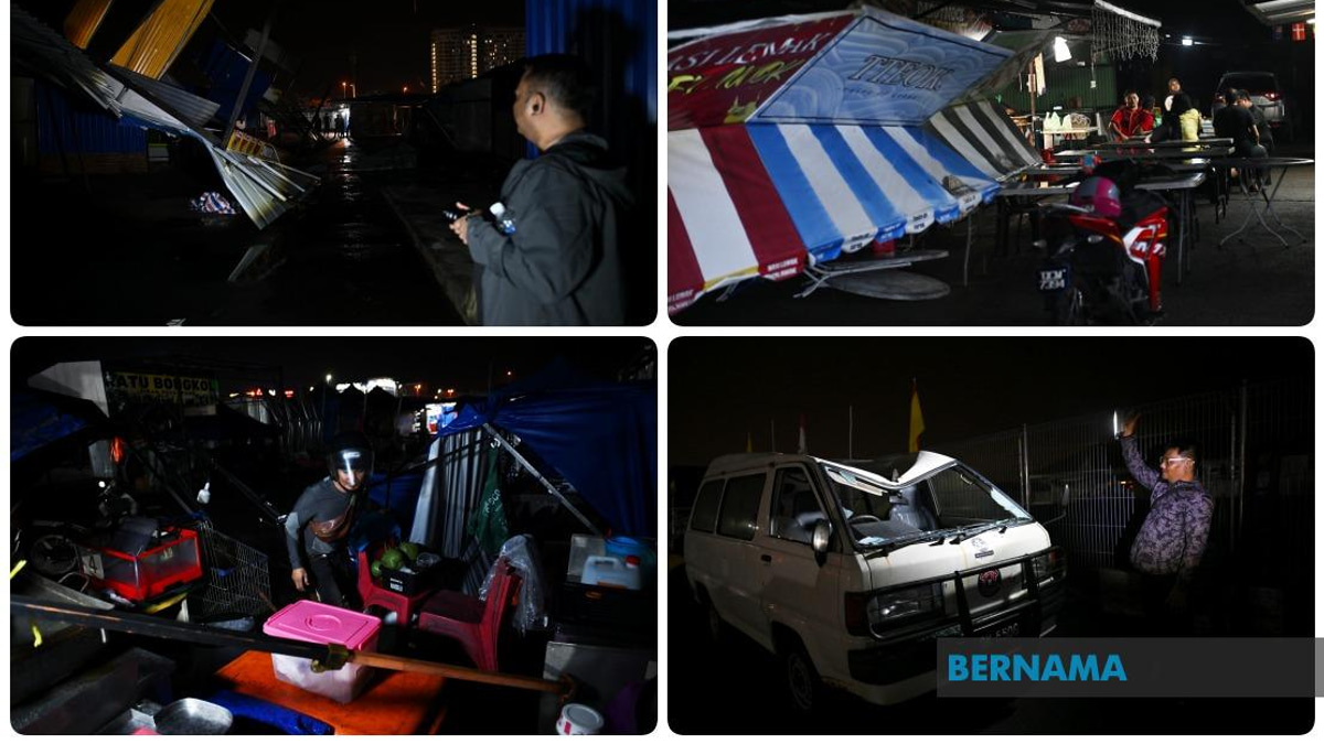 Violent Storm Devastates Kuching Night Market, Hundreds of Traders Left Reeling
