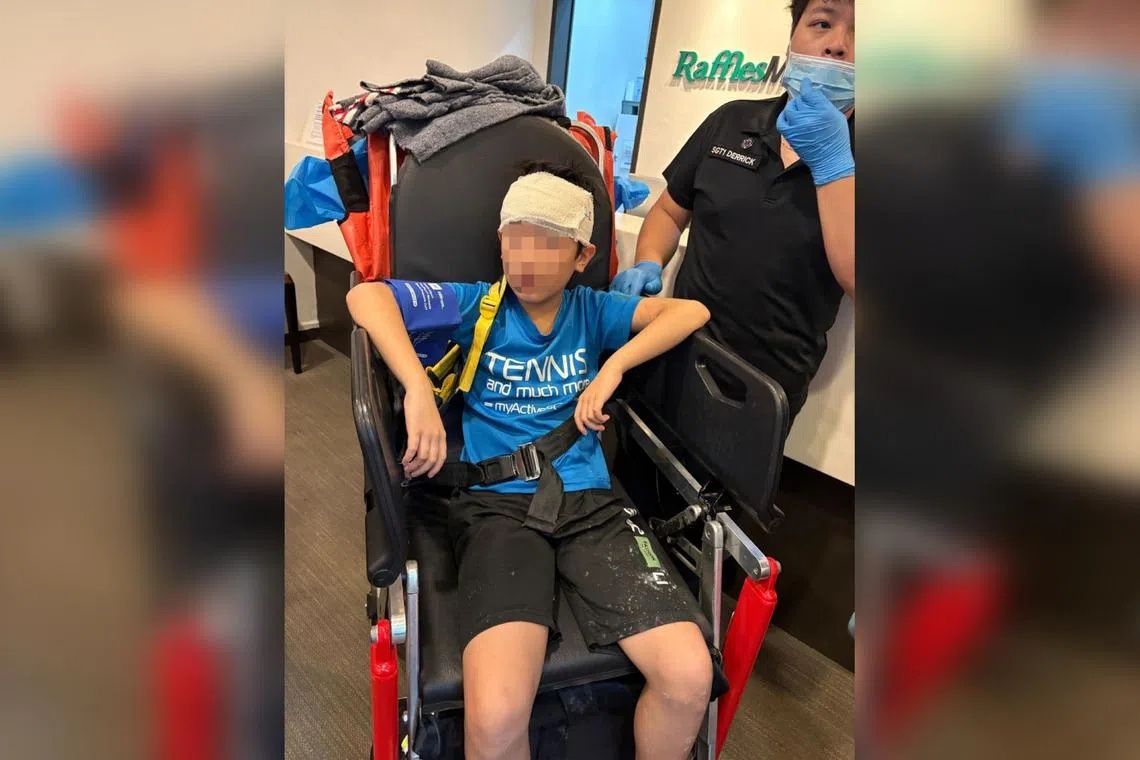 Young Customer Injured as Signboard Collapses at Singapore Food Court