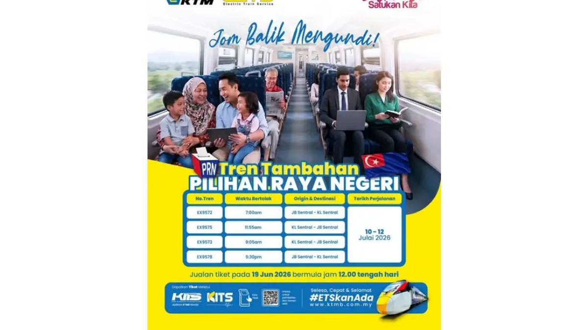KTMB Bolsters ETS Capacity for Johor Election Voters Heading Home