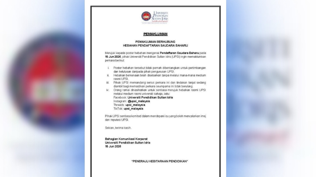 UPSI Distances Itself From Viral 'New Muslim' Registration Poster
