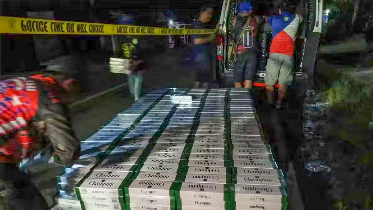Philippine Police Officer and Businessman Held Over Nearly P1.9 Million in Contraband Cigarettes