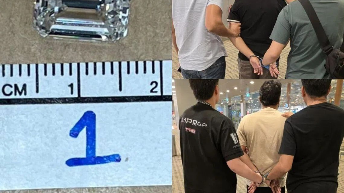 Two men nabbed at Changi Airport over S$235,000 diamond heist at Chinatown jewellery store