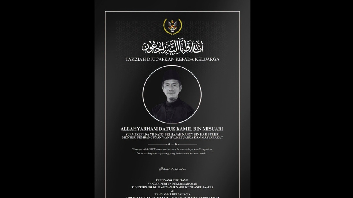 Sarawak Yang Dipertua Negeri Offers Condolences to Minister Nancy Shukri Over Husband's Passing
