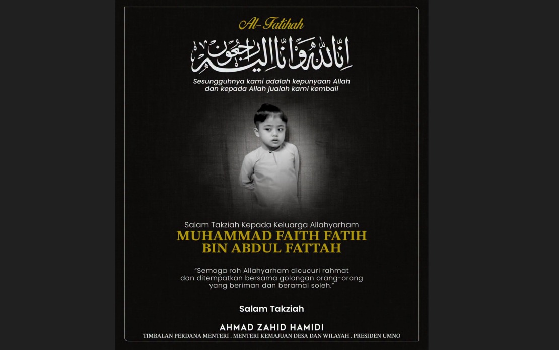DPM Zahid Offers Condolences Following Death of Six-Year-Old with Autism