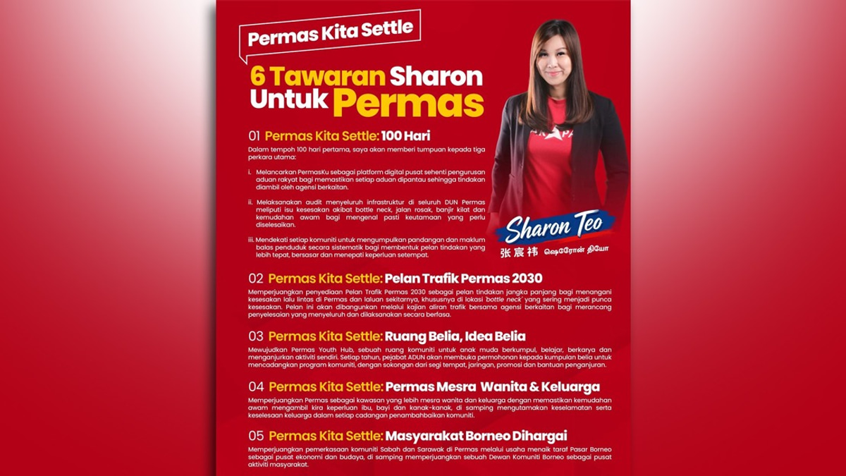 Sharon Teo Unveils Six-Point Plan for Permas As Johor By-Election Approaches