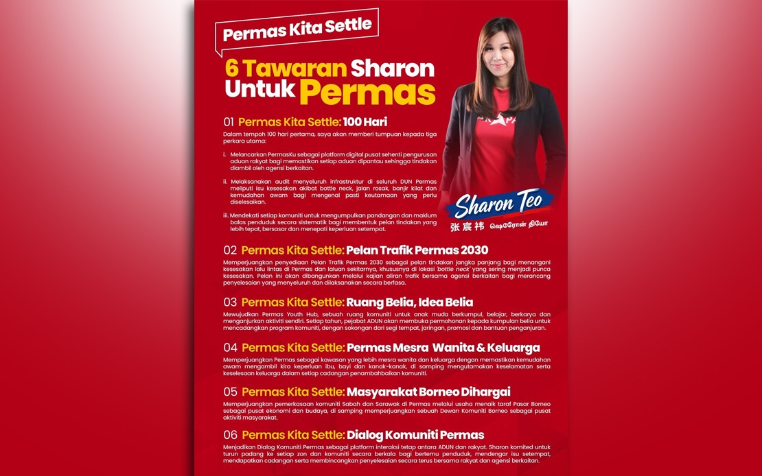 Sharon Teo Unveils Six-Point Plan for Permas As Johor By-Election Approaches