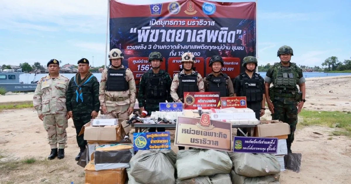 Thai authorities arrest 233 drug suspects, seizing RM1.2 million in contraband destined for Malaysian market