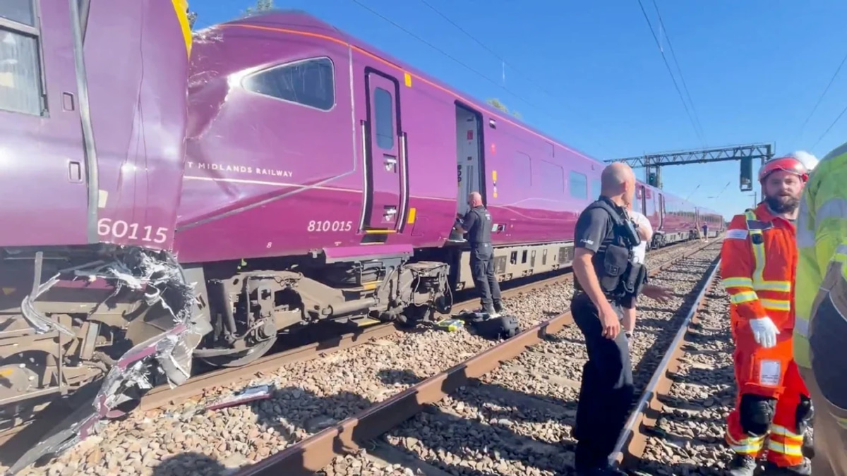 One killed, dozens injured as two passenger trains collide north of London
