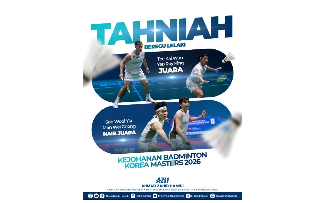 Ahmad Zahid Celebrates Malaysia's Dominance at Korea Masters Badminton Championships