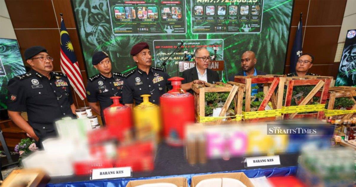 Five arrested as police crack down on smuggling with RM12.8 million seizure