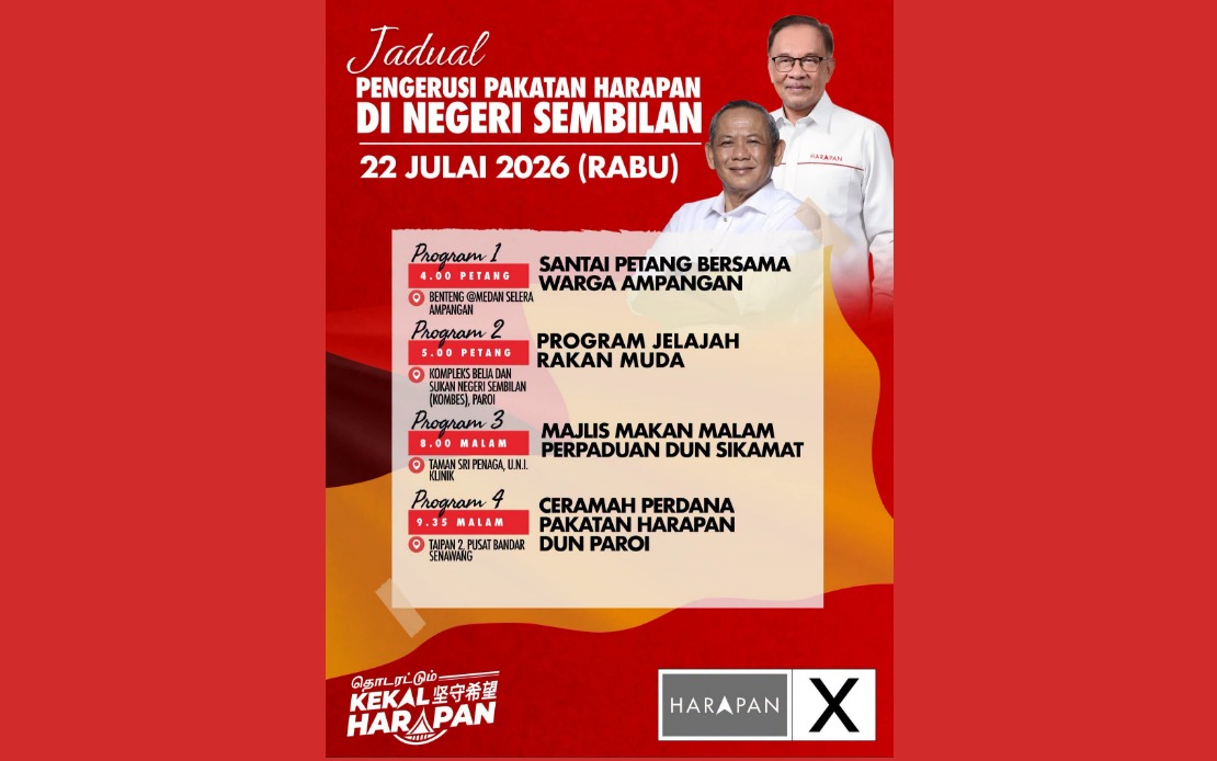 Anwar Launches Intensive Campaign Push in Negeri Sembilan to Strengthen Pakatan Harapan's Election Bid