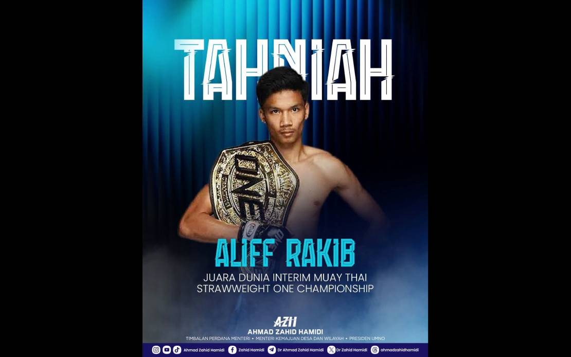 Aliff's ONE Championship Victory a Historic Milestone for Malaysia, Says DPM Zahid