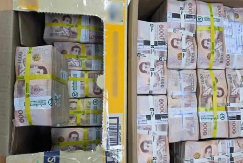 Myanmar man held after Thai customs find 23 million baht hidden in food cartons at Mae Sai border